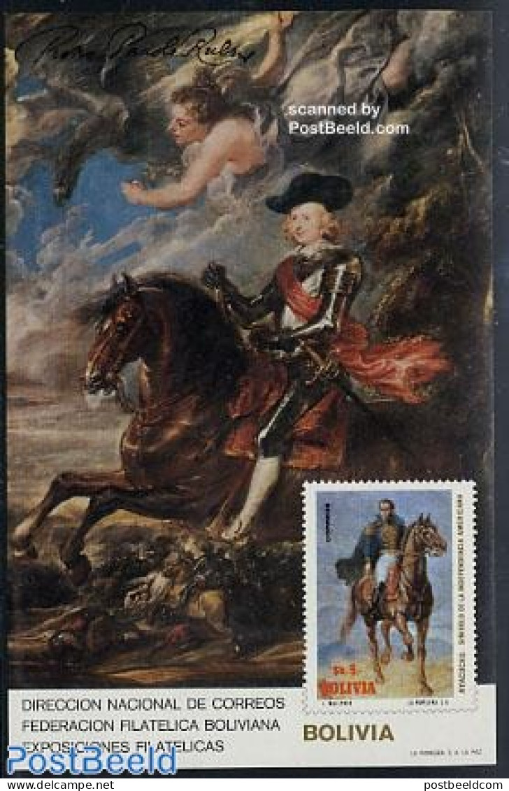 Bolivia 1982 Rubens S/s, Mint NH, Nature - Horses - Art - Paintings - Rubens - Bolivie