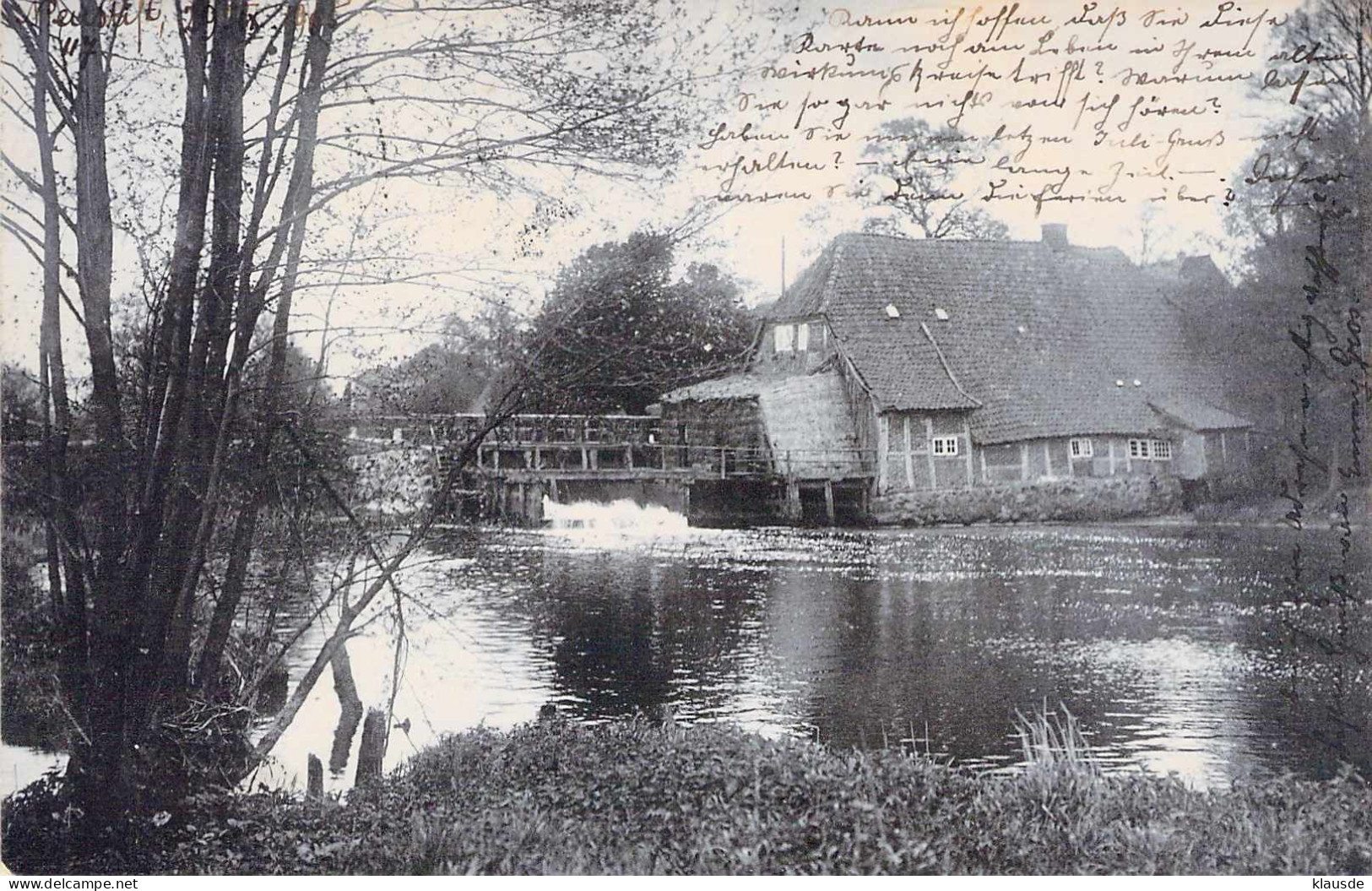 Grander Mühle Bei Friedrichsruh Wassermühle Gel.1909 AKS - Friedrichsruh