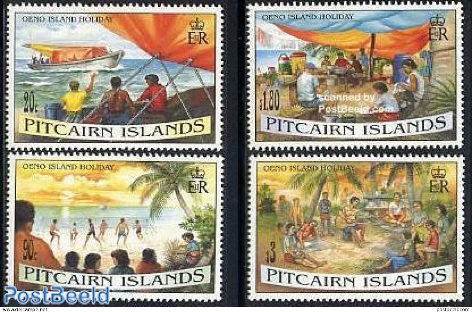 Pitcairn Islands 1995 Tourism, Oeno Festival 4v, Mint NH, Performance Art - Sport - Transport - Various - Music - Voll.. - Musique