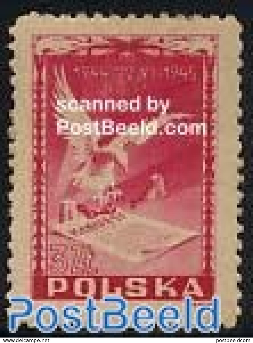 Poland 1945 Juli Manifest 1v, Mint NH, Nature - Birds Of Prey - Nuevos