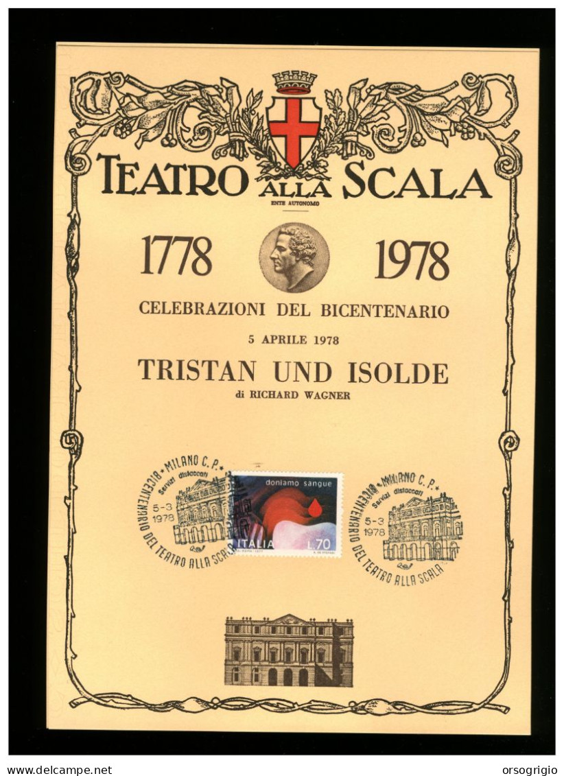 ITALIA - MILANO - TEATRO ALLA SCALA - Stagione 1978 Del BICENTENARIO - TRISTAN UND ISOLDE - Teatro