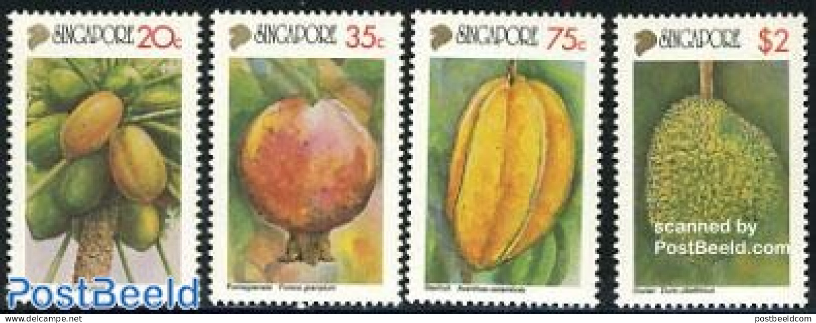 Singapore 1993 Fruits 4v, Mint NH, Nature - Fruit - Frutas