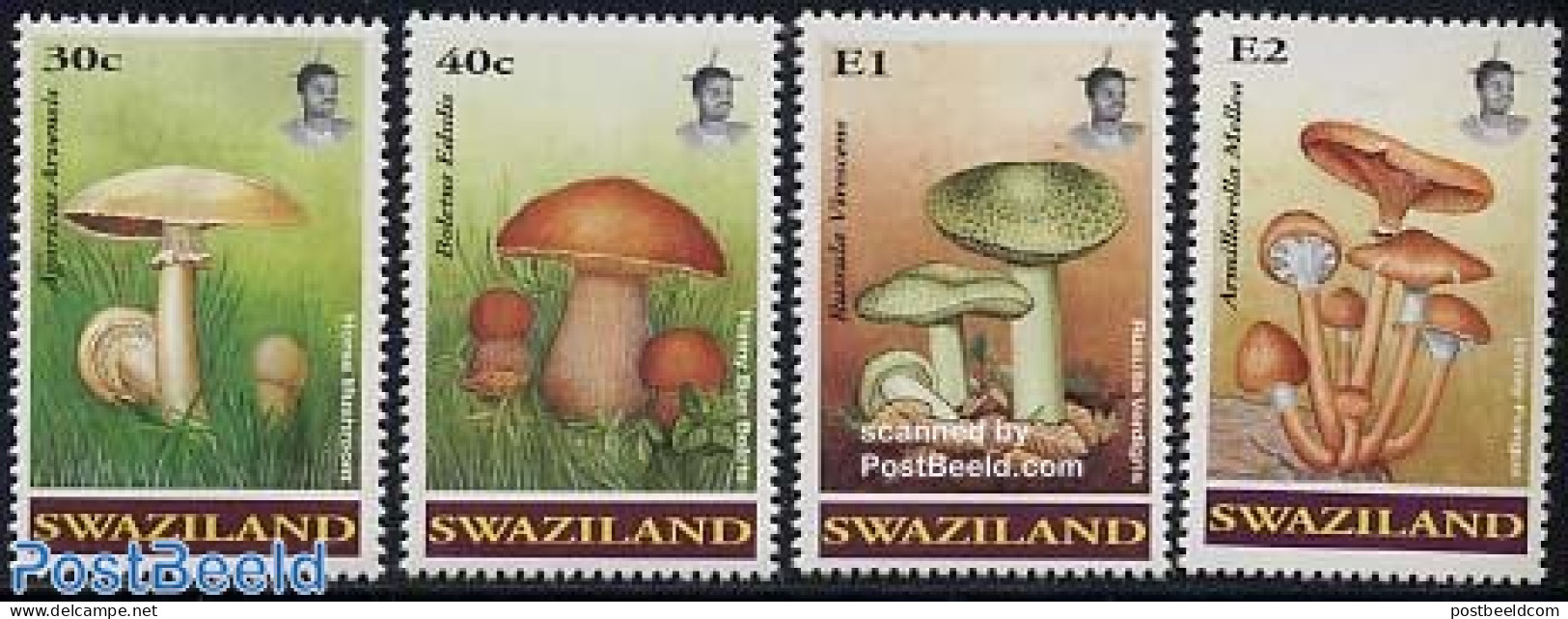 Eswatini/Swaziland 1994 Mushrooms 4v, Mint NH, Nature - Mushrooms - Champignons