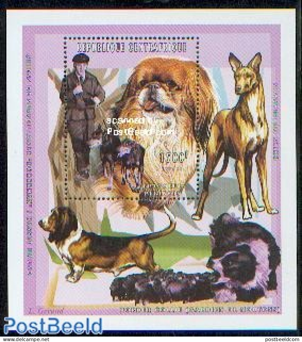 Central Africa 1998 Dogs S/s, Mint NH, Nature - Dogs - Zentralafrik. Republik