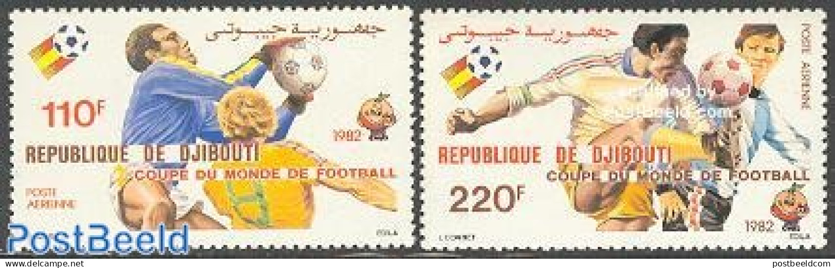 Djibouti 1982 World Cup Football 2v, Mint NH, Sport - Football - Djibouti (1977-...)
