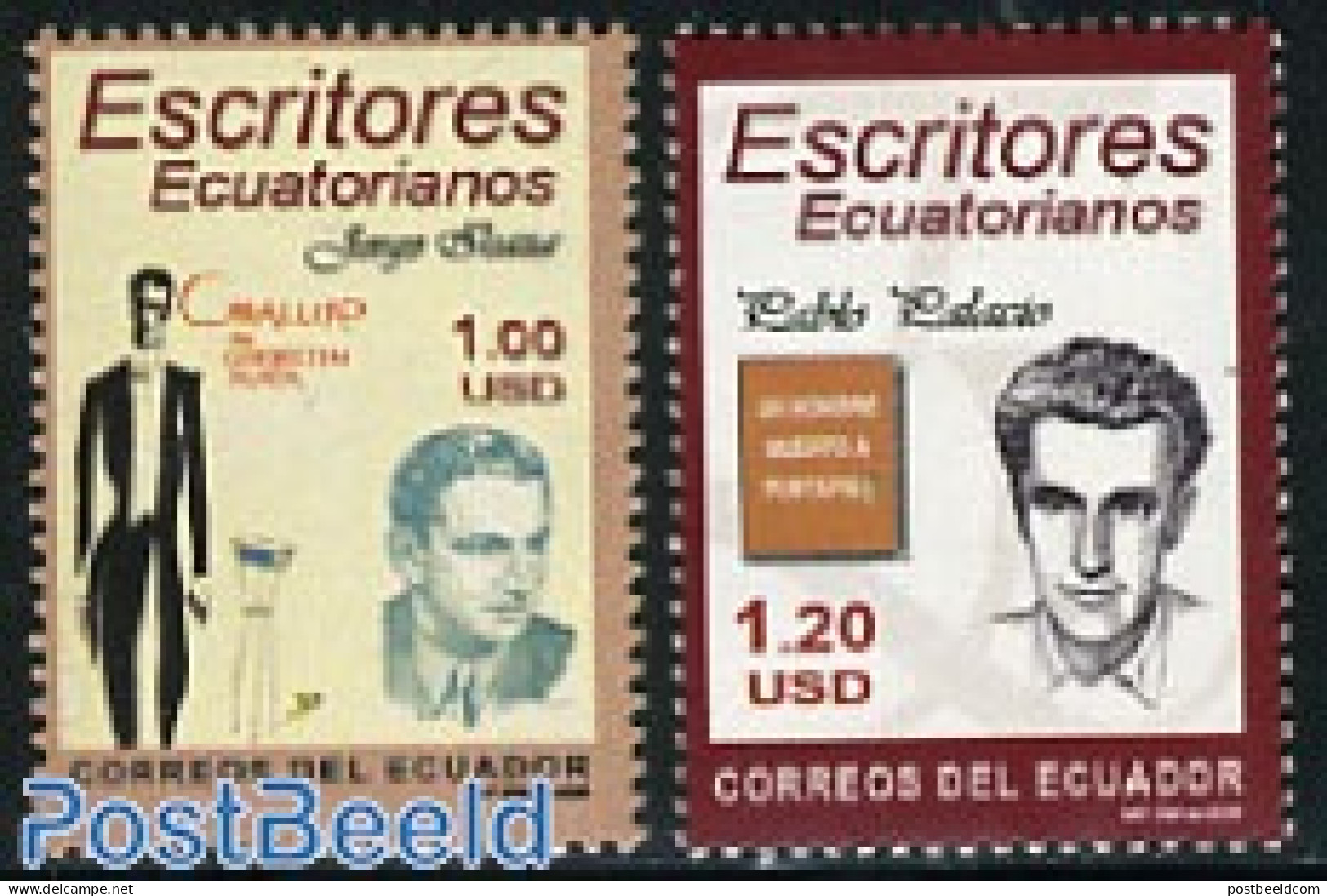 Ecuador 2006 Authors 2v, Mint NH, Authors - Schriftsteller