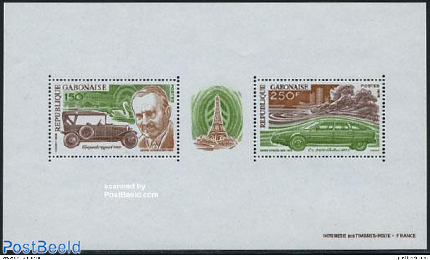 Gabon 1978 Andre Citroen S/s, Mint NH, Transport - Automobiles - Nuevos