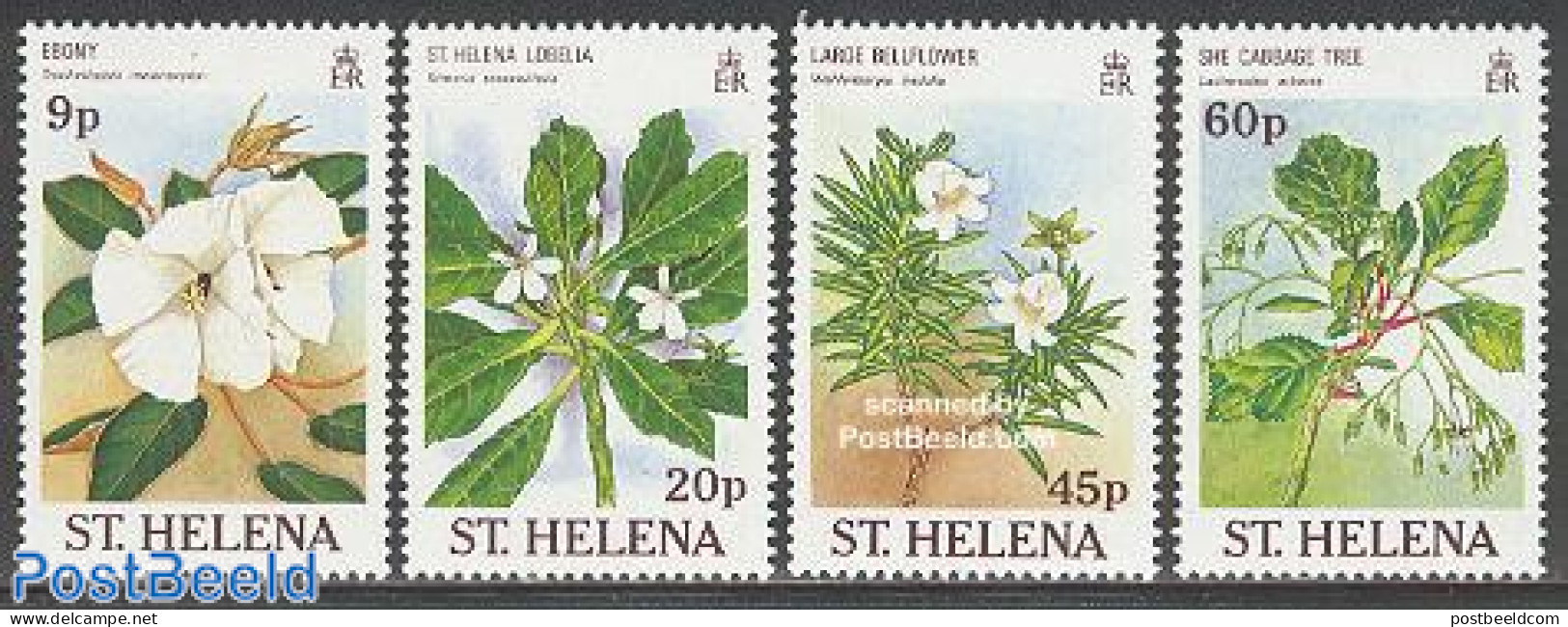 Saint Helena 1989 Rare Plants 4v, Mint NH, Nature - Flowers & Plants - Isla Sta Helena