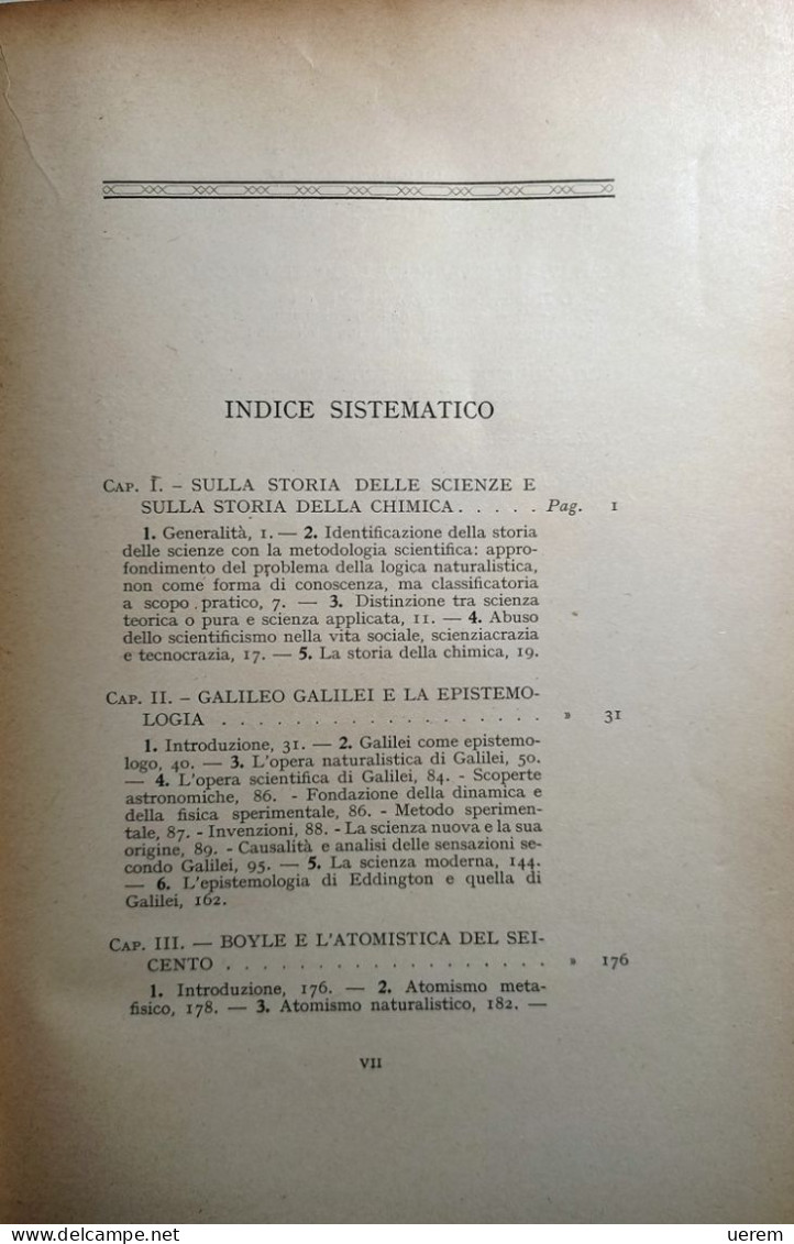 1945 Scienza GIUA MICHELE STORIA DELLE SCIENZE ED EPISTEMOLOGIA. GALILEI, BOYLE, PLANCK Torino, Chiantore 1945 - Old Books