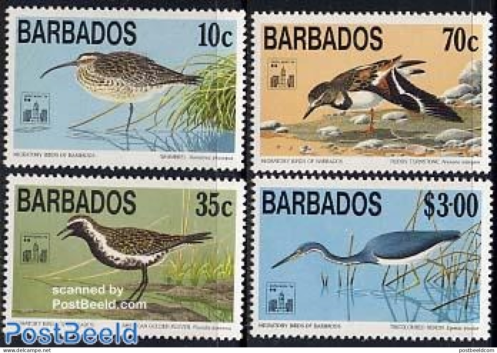 Barbados 1994 Birds, Hong Kong 4v, Mint NH, Nature - Birds - Barbados (1966-...)