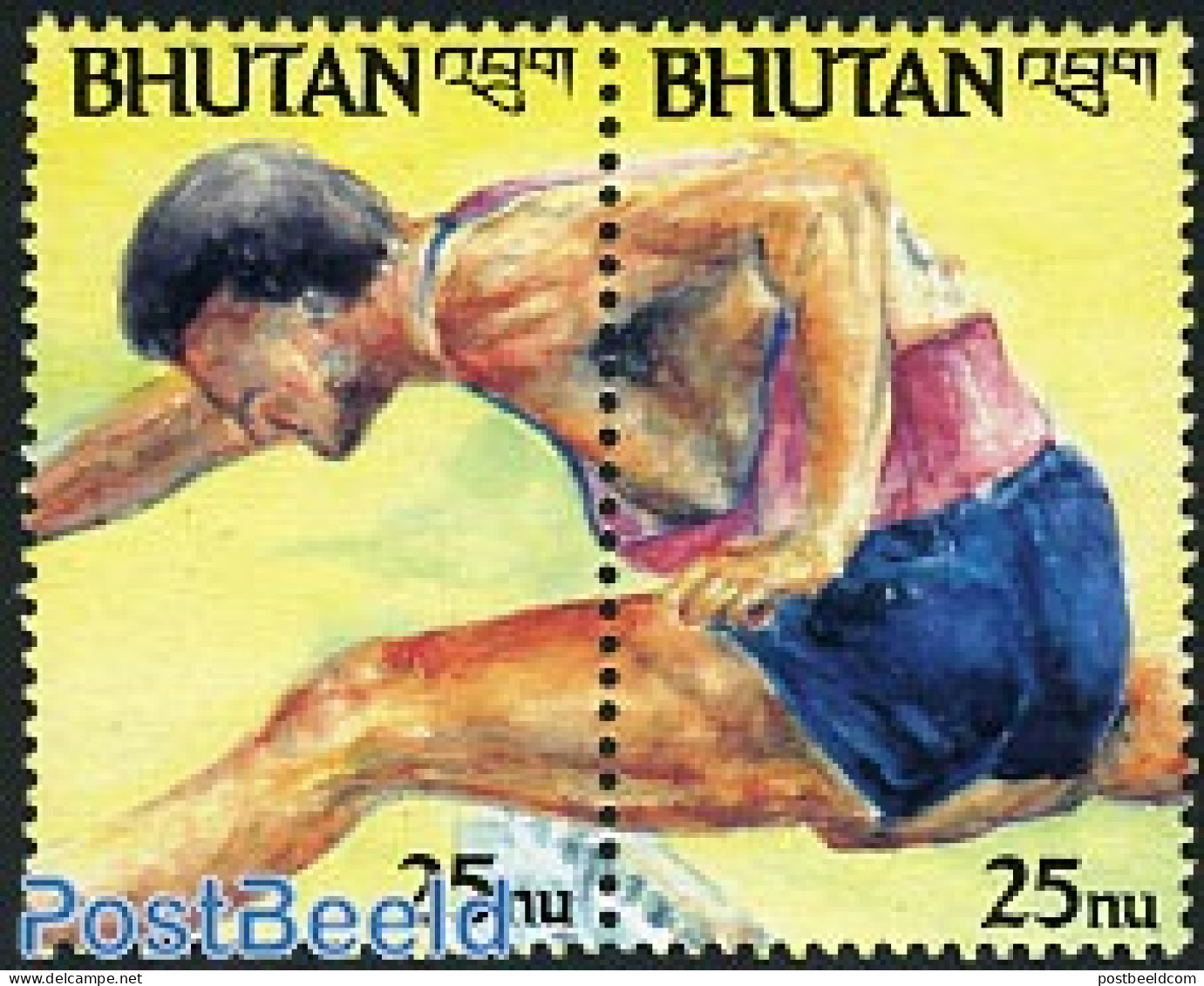 Bhutan 1992 Olympic Games 2v [:], Mint NH, Sport - Athletics - Olympic Games - Leichtathletik