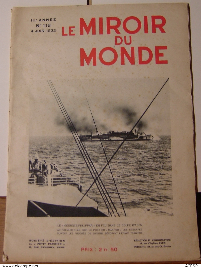 Le MIROIR DU MONDE N°118 4 Juin 1932  - 1900 - 1949
