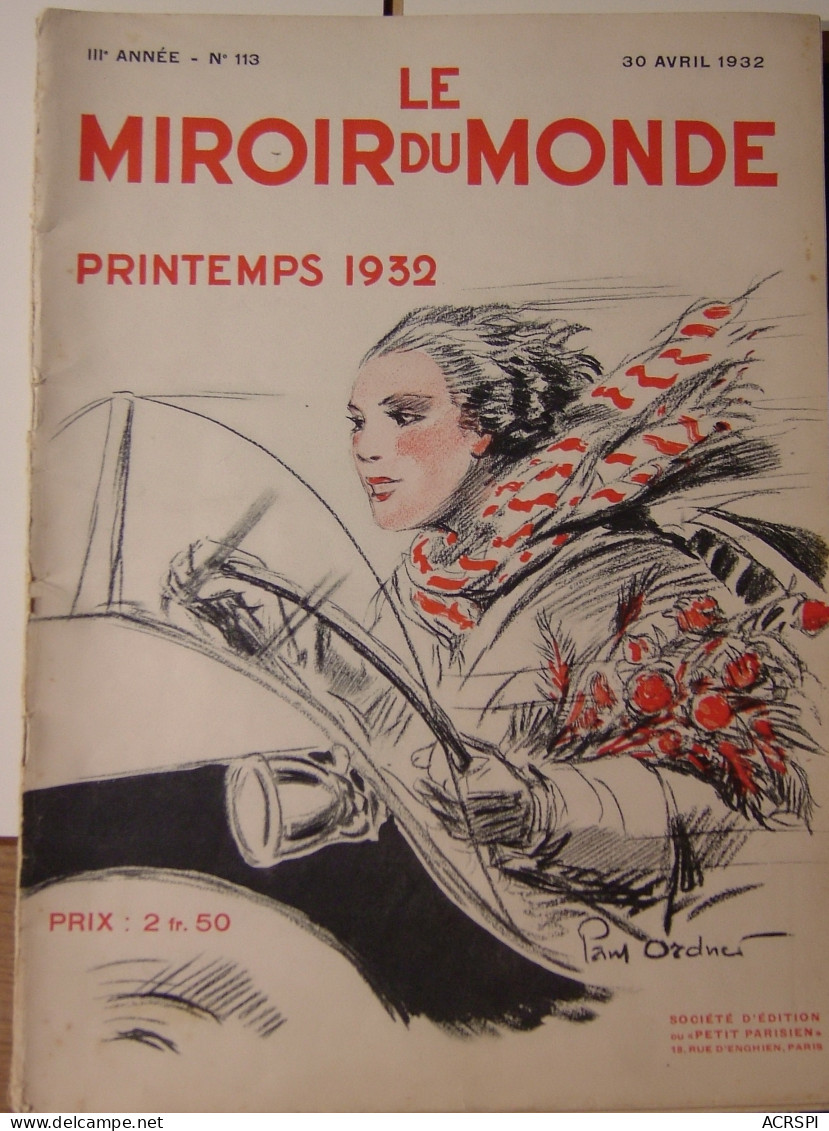 Le MIROIR DU MONDE N°113  30 Avril 1932  - 1900 - 1949