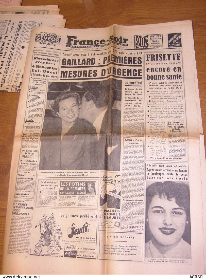 Lot De Divers Journaux France Soir Figaro France Dimanche - 1950 - Today