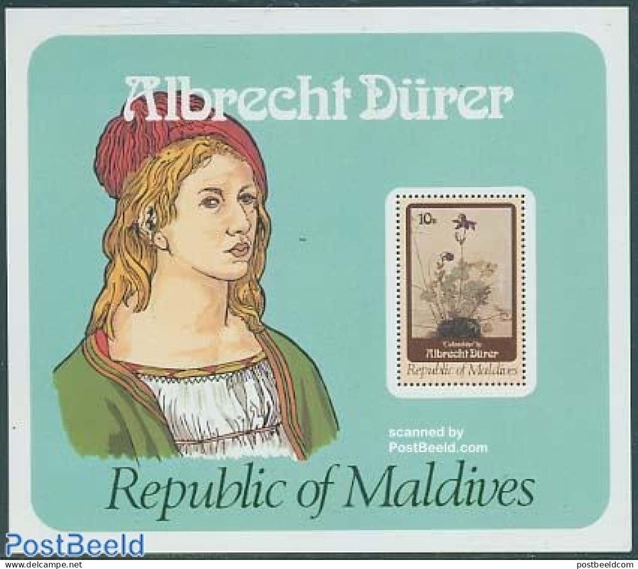 Maldives 1978 Durer S/s, Mint NH, Art - Dürer, Albrecht - Paintings - Malediven (1965-...)