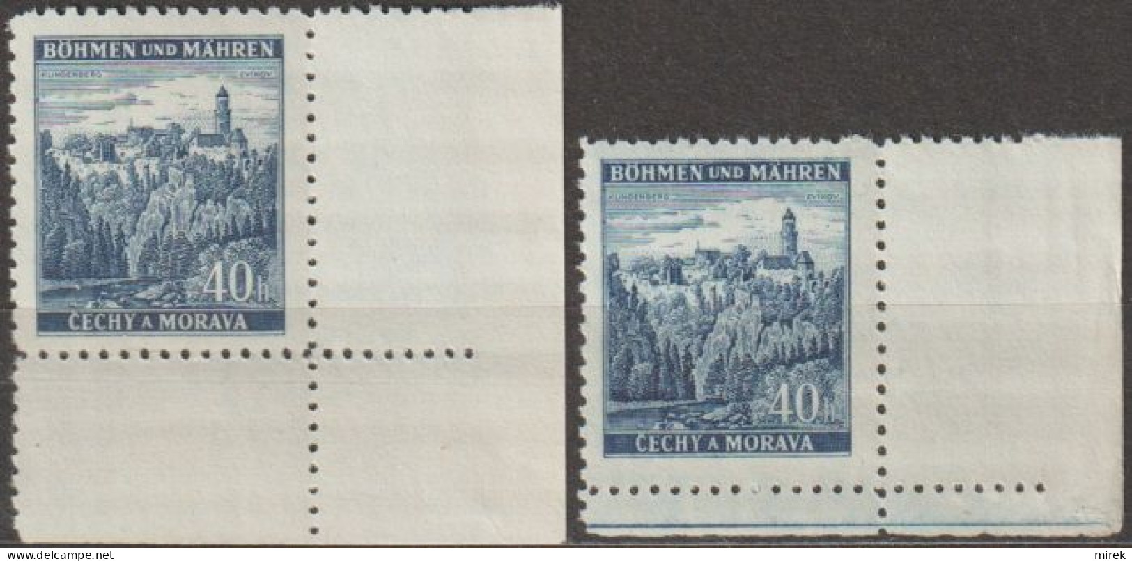 067/ Pof. 28; Corner Stamps, Narrow And Wide Border - Ungebraucht