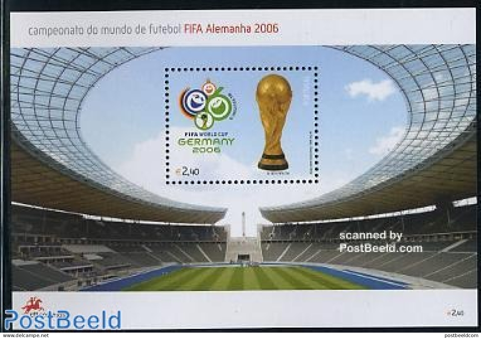 Portugal 2006 World Cup Football Germany S/s, Mint NH, Sport - Football - Unused Stamps