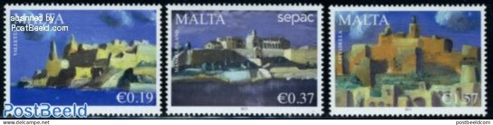 Malta 2011 Paintings 3v, Mint NH, History - Sepac - World Heritage - Art - Paintings - Malte