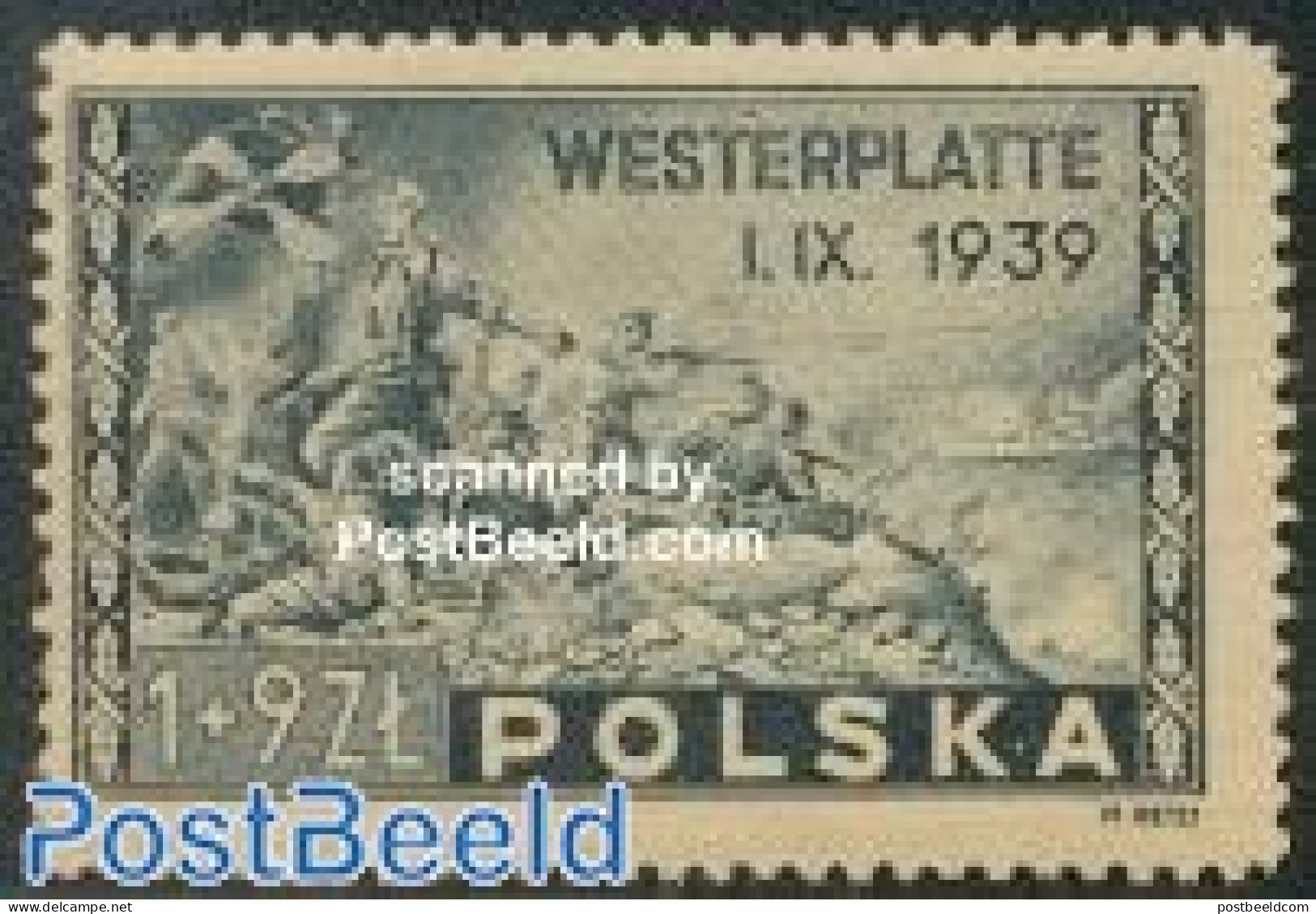 Poland 1945 Westerplatte 1v, Mint NH, History - Flags - Militarism - Nuevos