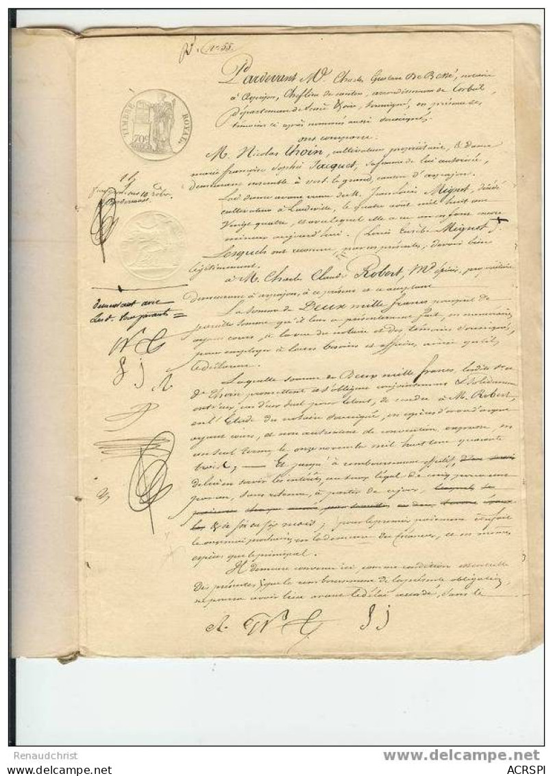 OBLIGATION Du 11 Novembre 1841 Le Document Comporte 11 Pages Manuscrites - Manuscritos