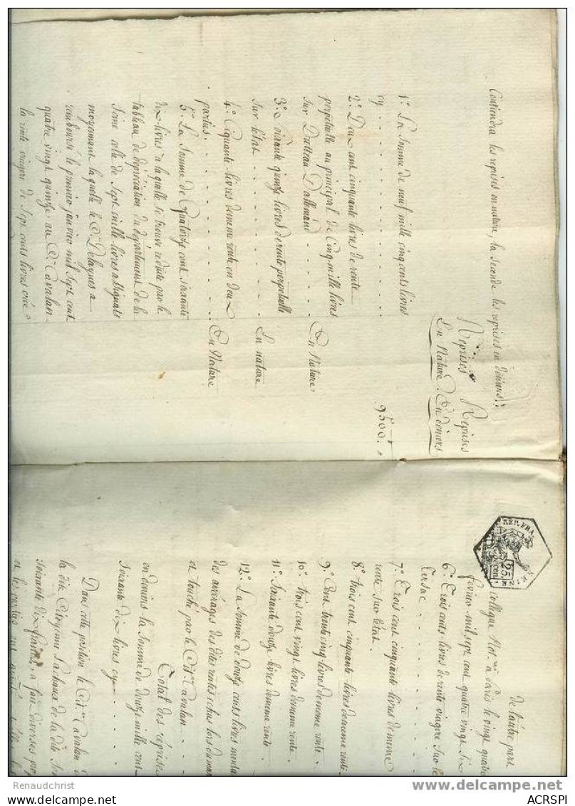 Adjudication 14 Octobre 1806   Le Document A 36 Pages - Manuscrits