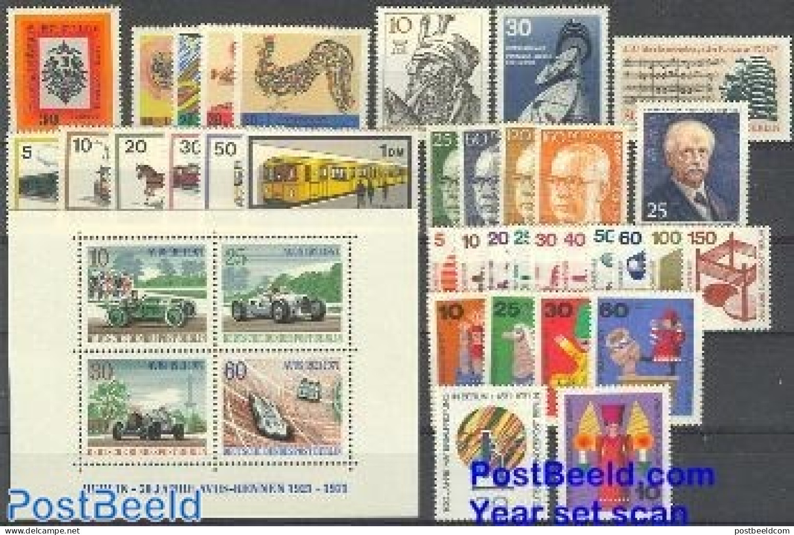 Germany, Berlin 1971 Year Set 1971 (35v+1s/s), Mint NH - Neufs