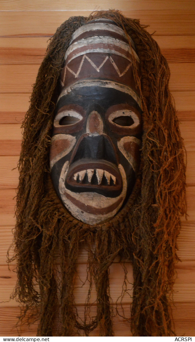 Masque Africain Cote D'Ivoire De Grande Taille Collecte TOUBA Masque GUERE - Arte Africano