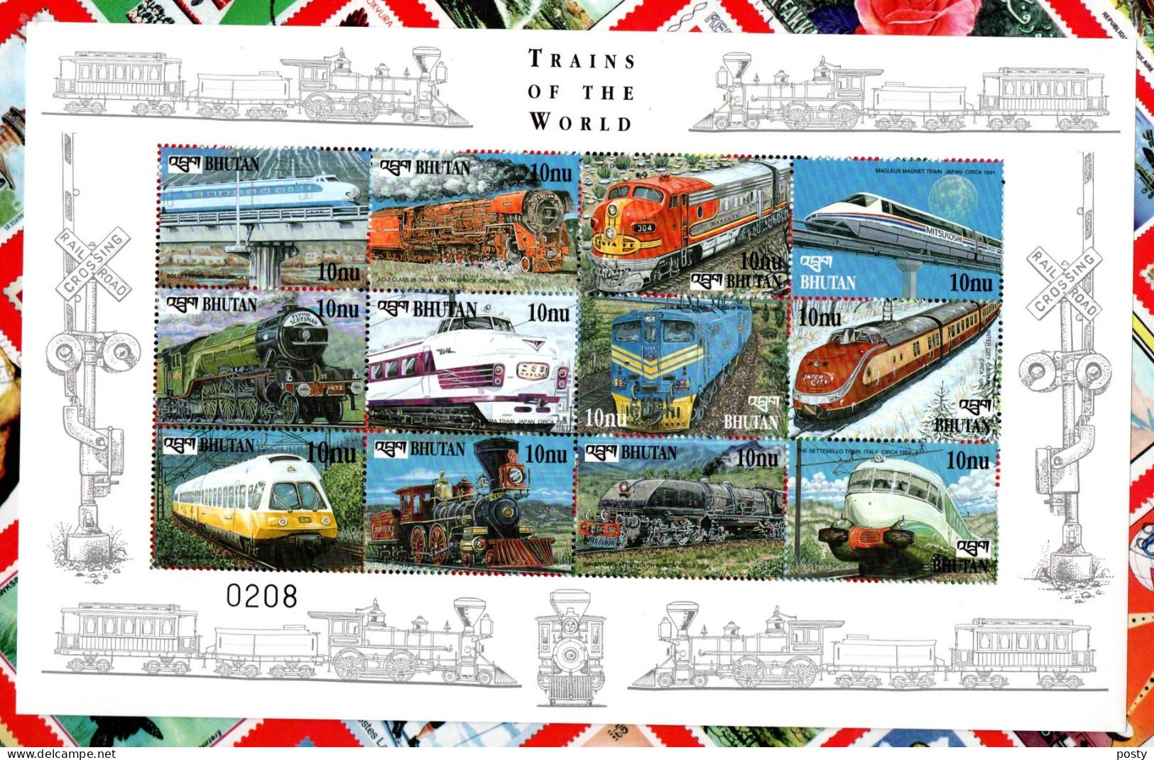 BHOUTAN - BHUTAN - B/F - M/S - 1999 - TRAINS DU MONDE - TRAINS OF THE WORLD - TRAINS - EISENBAHN - - Bhoutan