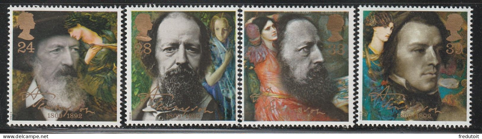 GRANDE BRETAGNE - N°1611/4 ** (1992) Lord Alfred Tennyson - Unused Stamps