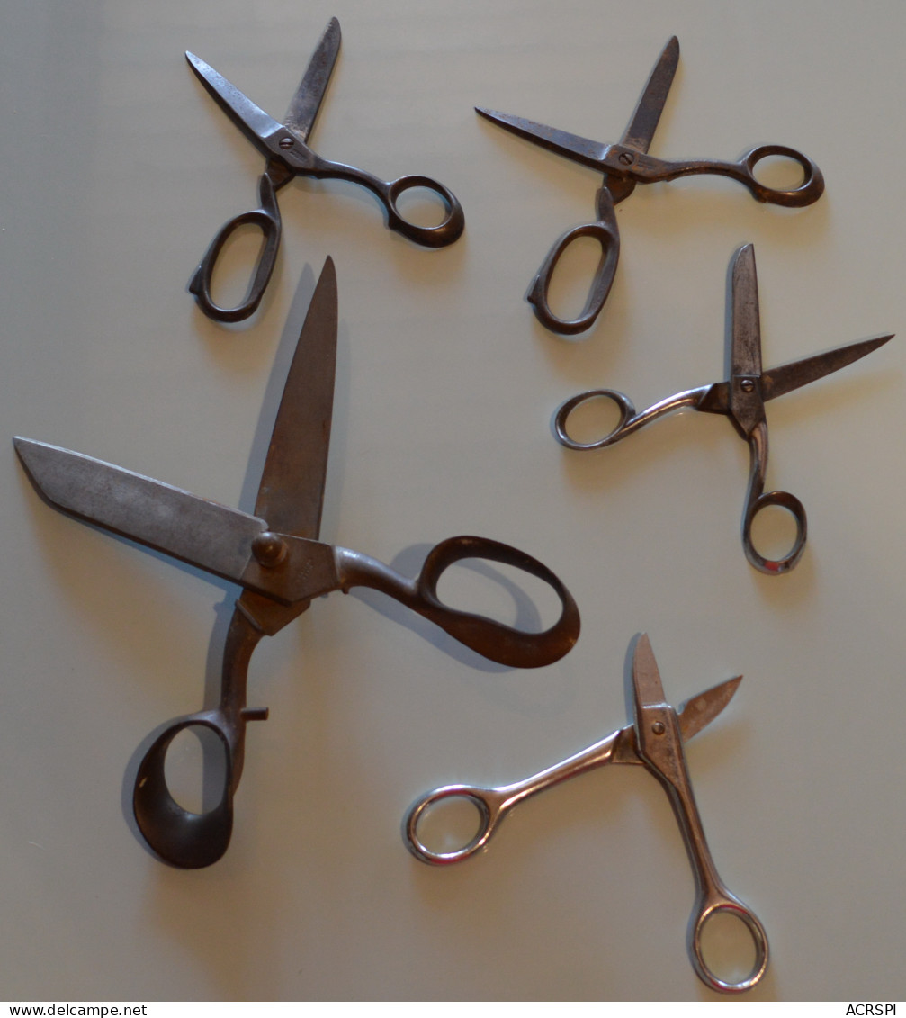 5  Vieux Ciseaux - Outils Anciens