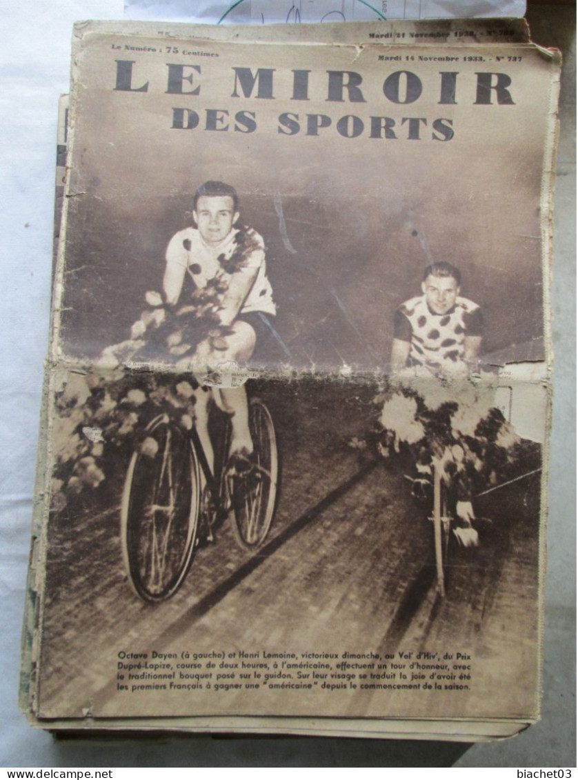 LE MIROIR DES SPORTS  N°737  1933 - Deportes