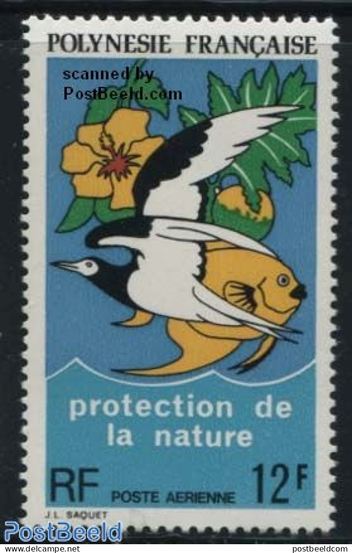 French Polynesia 1974 Nature Protection 1v, Mint NH, Nature - Birds - Environment - Fish - Flowers & Plants - Unused Stamps