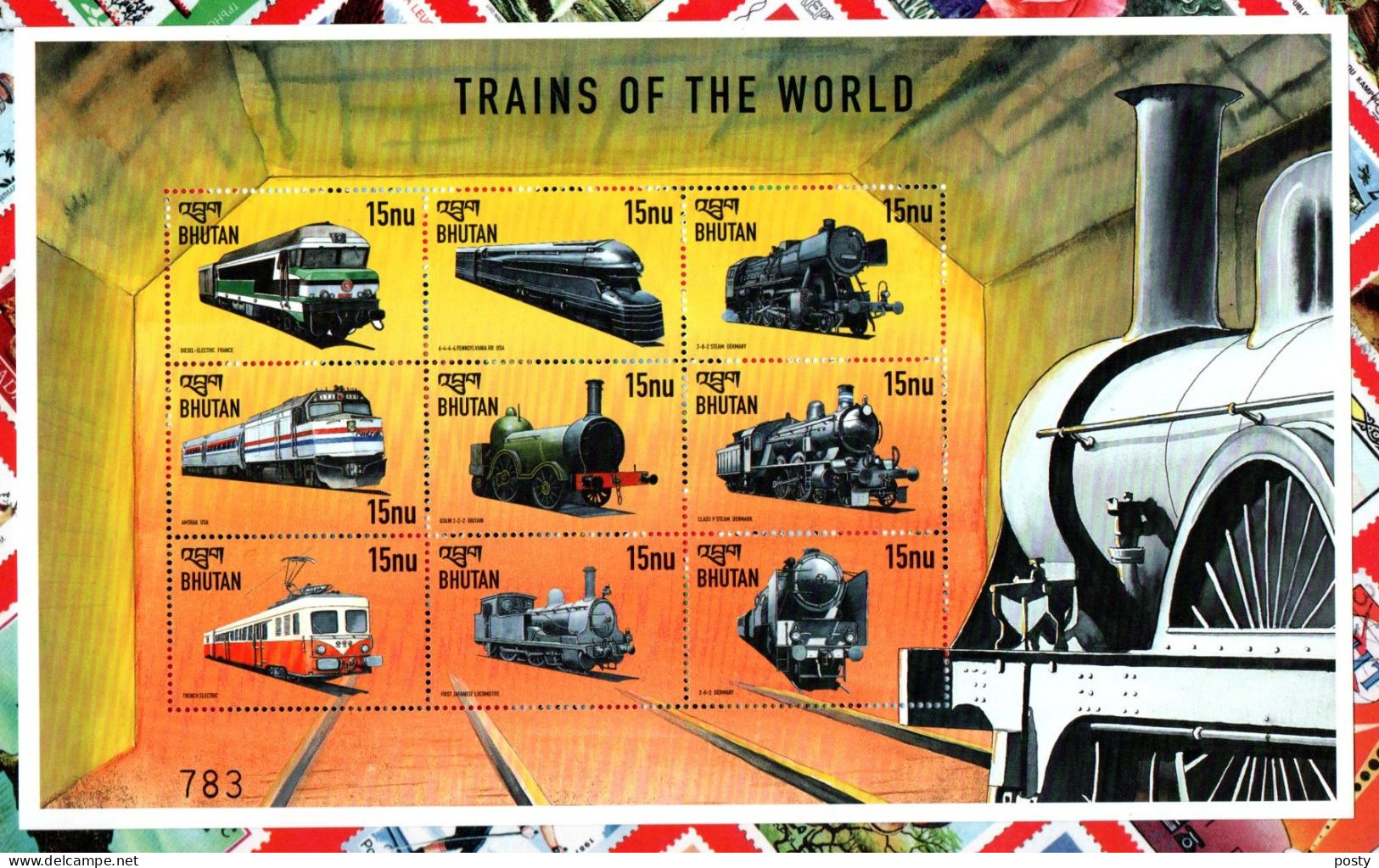 BHOUTAN - BHUTAN - B/F - M/S - 1999 - TRAINS DU MONDE - TRAINS OF THE WORLD - TRAINS - EISENBAHN - - Bhutan