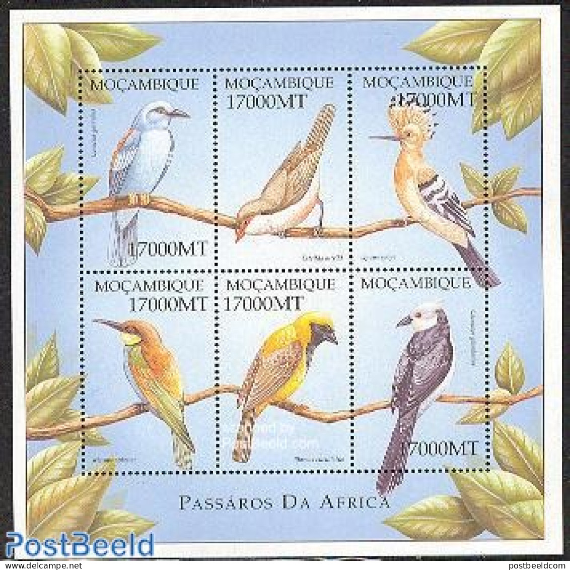 Mozambique 2003 African Birds 6v M/s, Mint NH, Nature - Birds - Mosambik