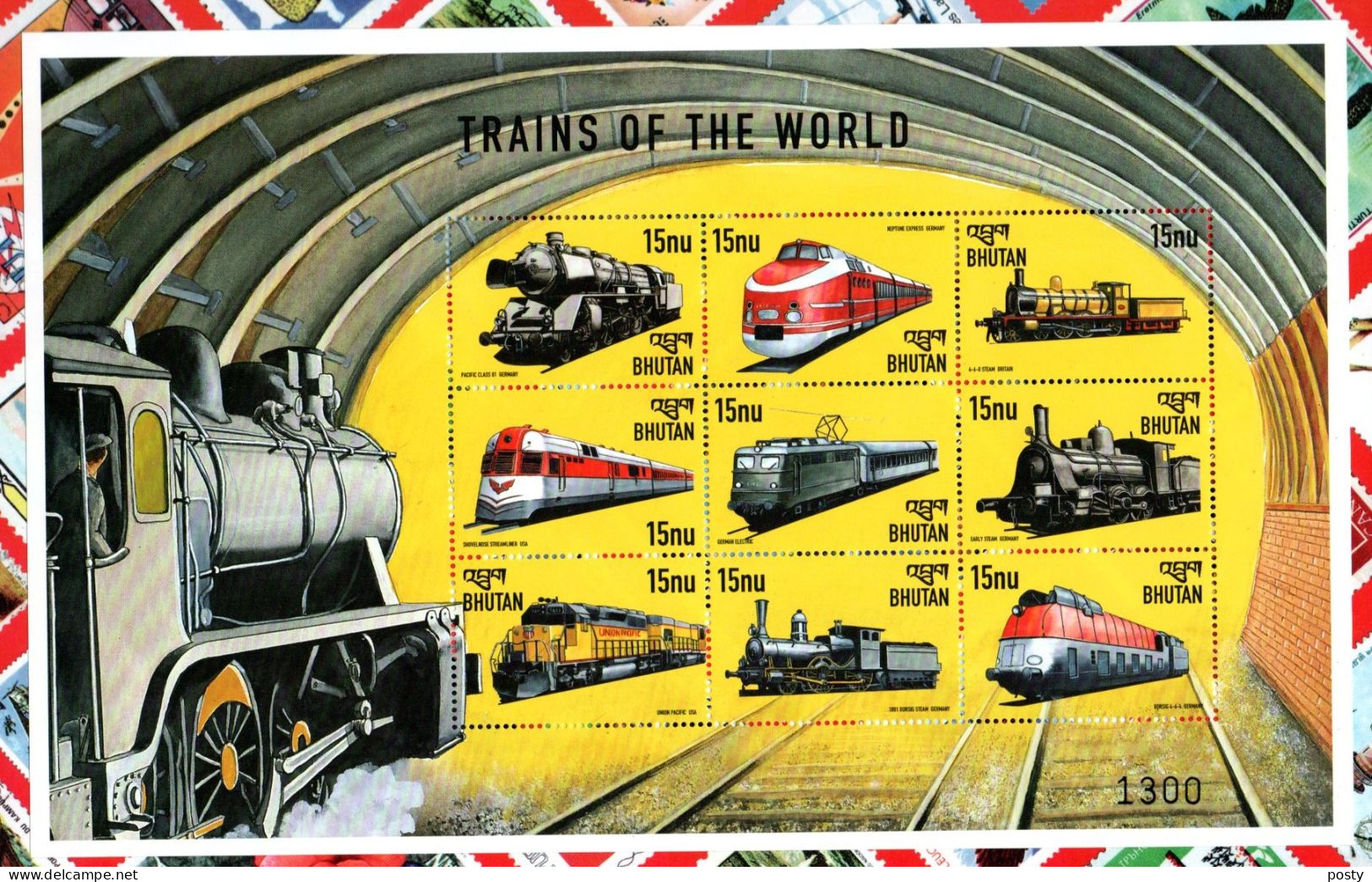 BHOUTAN - BHUTAN - B/F - M/S - 1999 - TRAINS DU MONDE - TRAINS OF THE WORLD - TRAINS - EISENBAHN - - Bhoutan