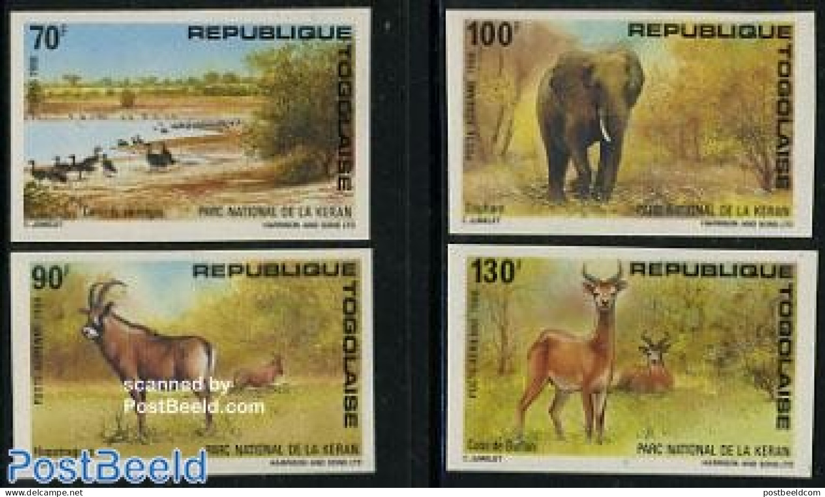 Togo 1986 Keran National Park 4v Imperforated, Mint NH, Nature - Animals (others & Mixed) - Birds - Geese - Togo (1960-...)