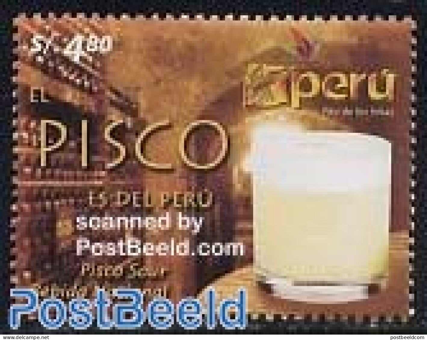 Peru 2004 Pisco Sour 1v, Mint NH, Health - Food & Drink - Food