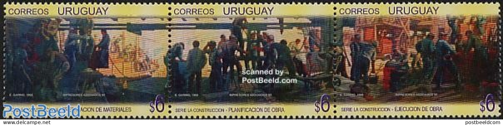 Uruguay 1997 Construction 3v [::], Mint NH - Uruguay