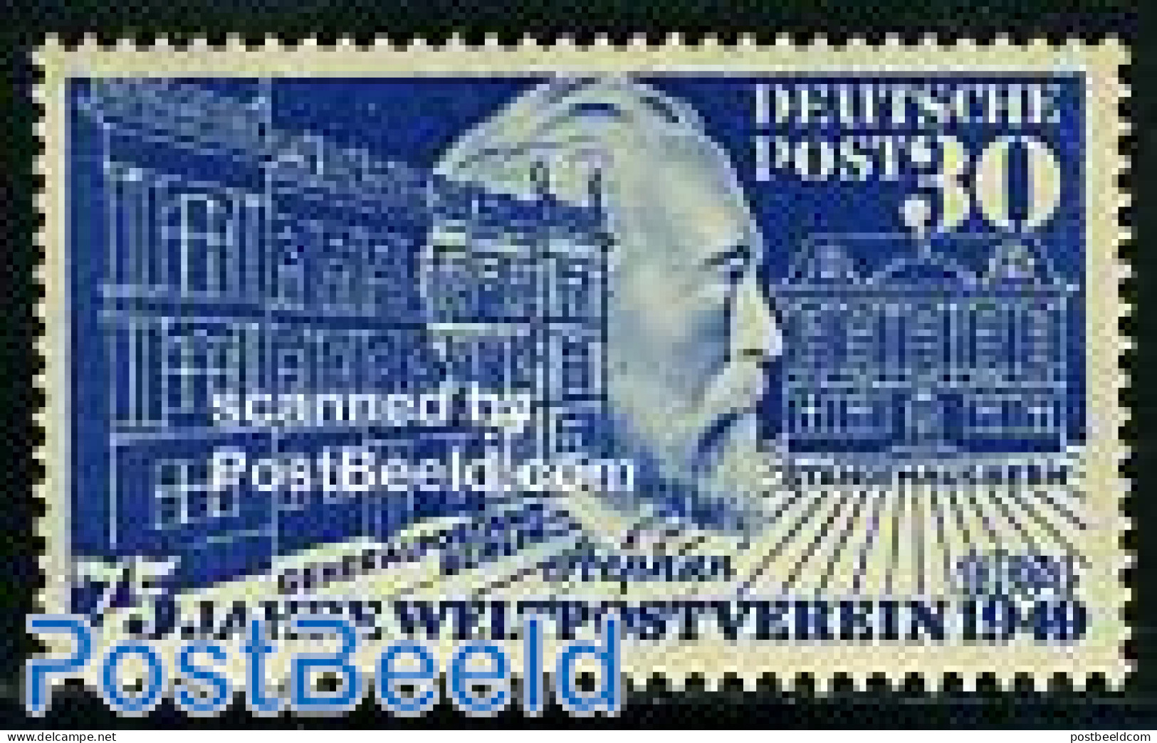 Germany, Federal Republic 1949 75 Years U.P.U. 1v, Unused (hinged), U.P.U. - Unused Stamps
