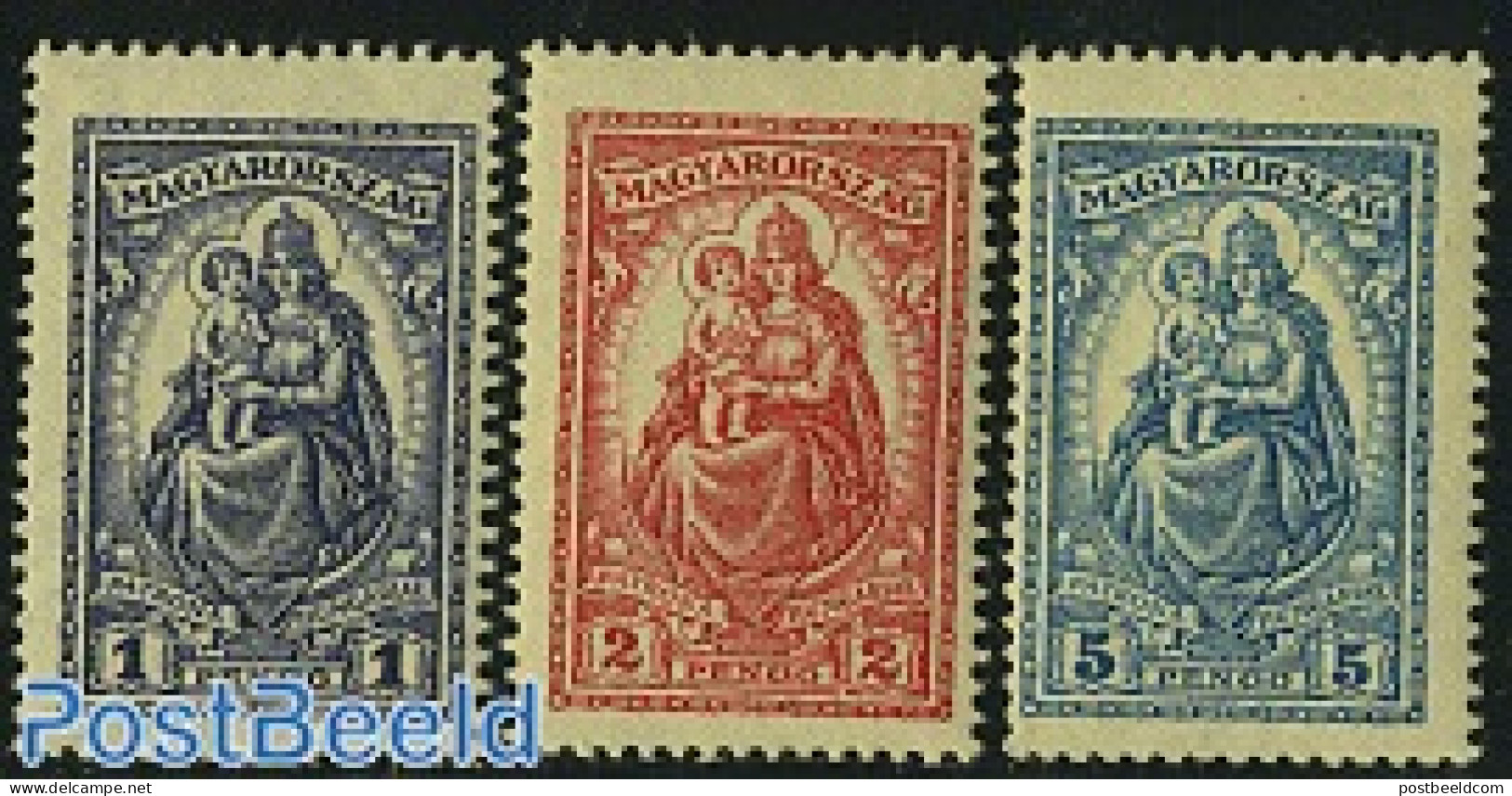 Hungary 1926 Definitives 3v, Mint NH, Religion - Religion - Nuovi