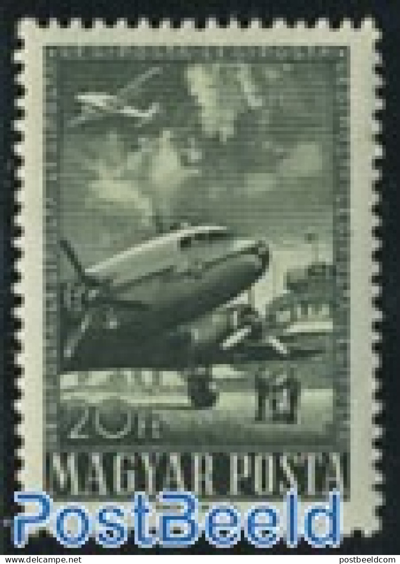 Hungary 1957 Airmail Definitive 1v, Mint NH, Transport - Aircraft & Aviation - Unused Stamps