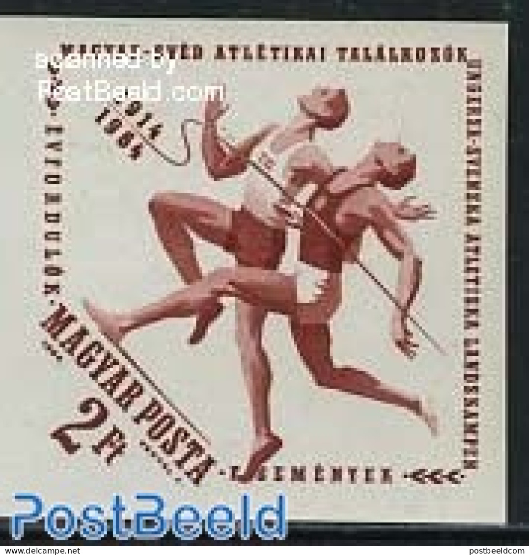Hungary 1964 Swedish Athletic Meeting 1v Imperforated, Mint NH, Sport - Athletics - Sport (other And Mixed) - Ungebraucht