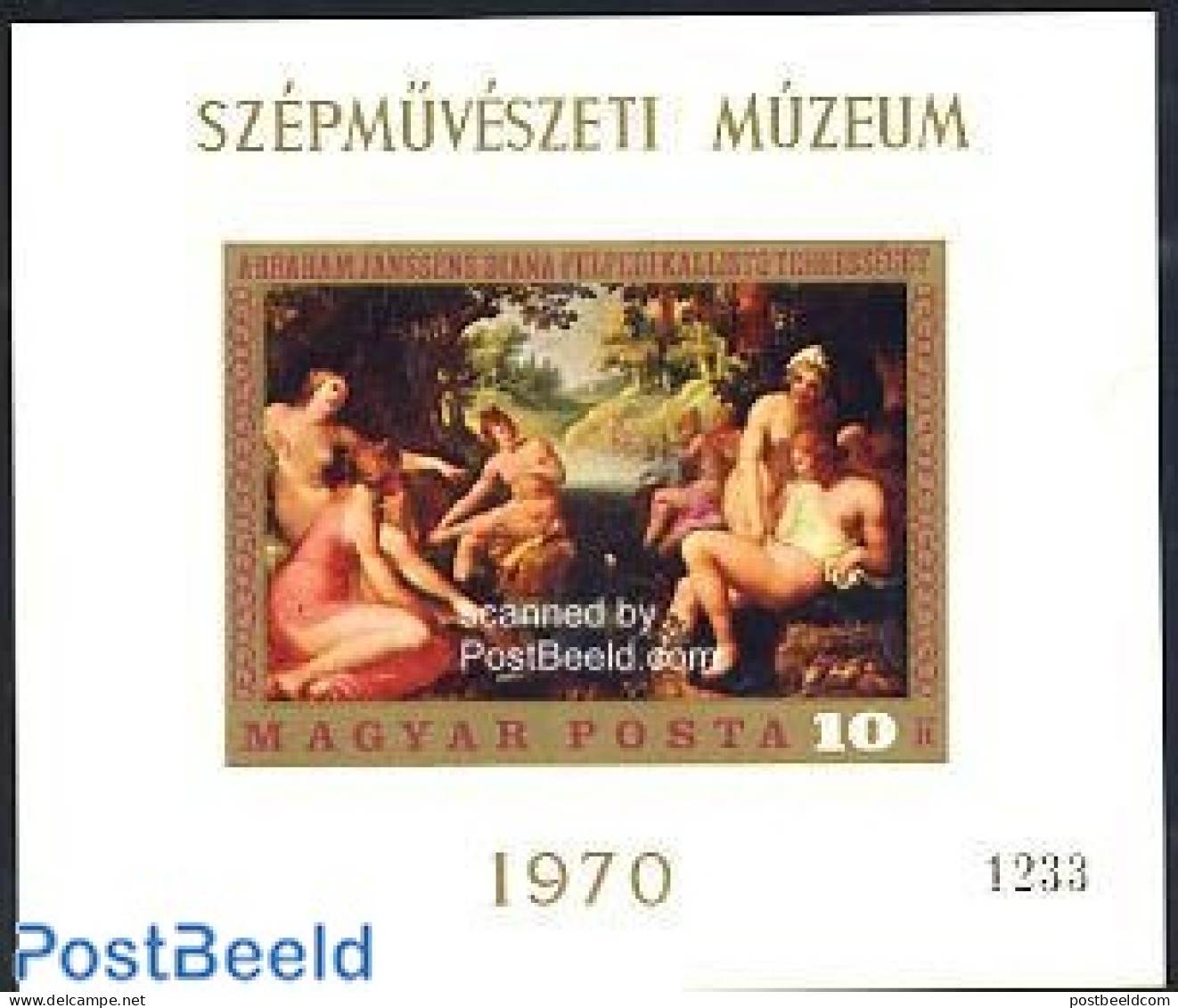 Hungary 1970 Paintings S/s Imperforated, Mint NH, Art - Paintings - Nuovi