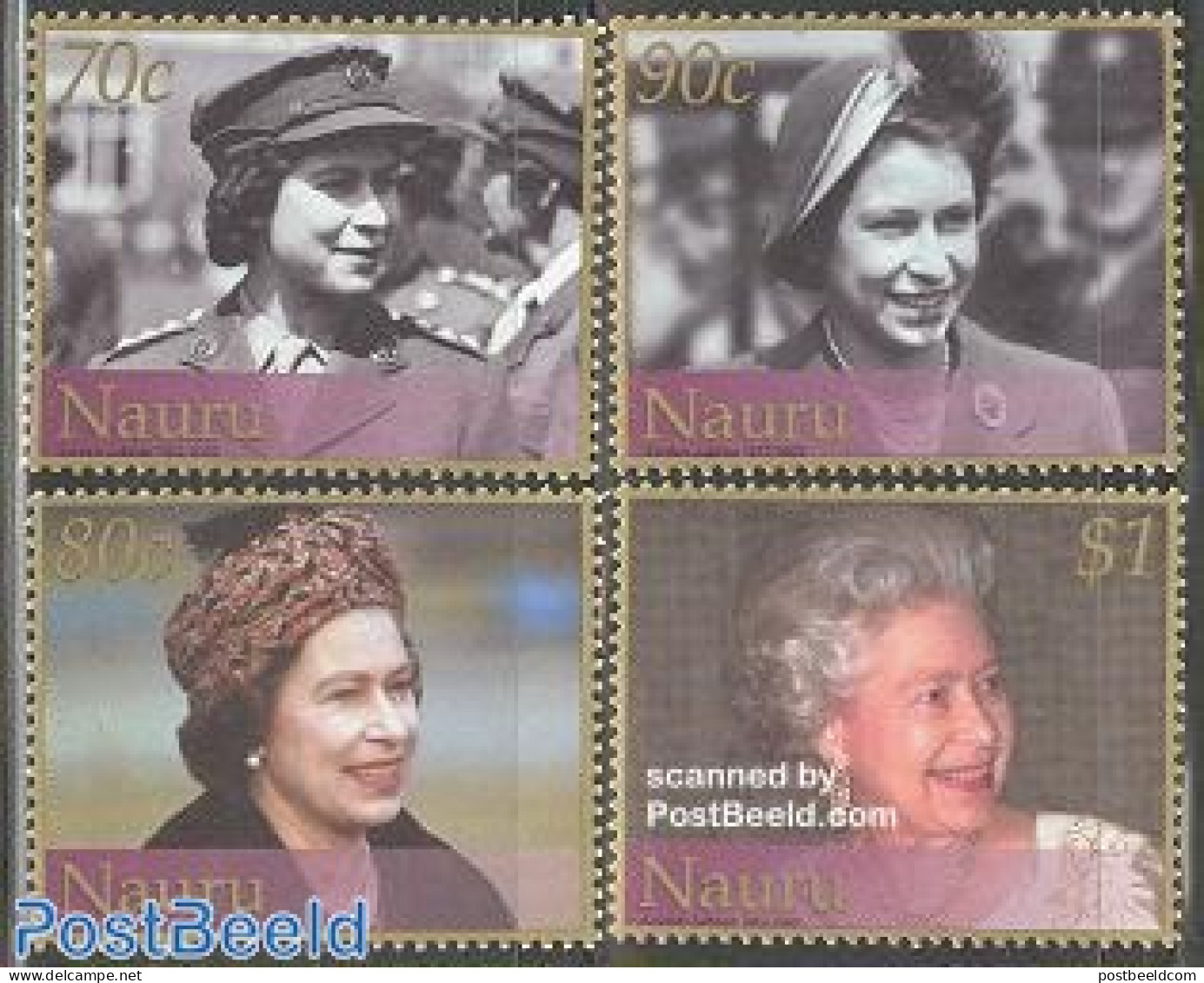 Nauru 2002 Elizabeth II Golden Jubilee 4v, Mint NH, History - Kings & Queens (Royalty) - Koniklijke Families