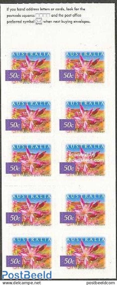 Australia 2002 Desert Star Flower Booklet, Mint NH, Nature - Flowers & Plants - Unused Stamps