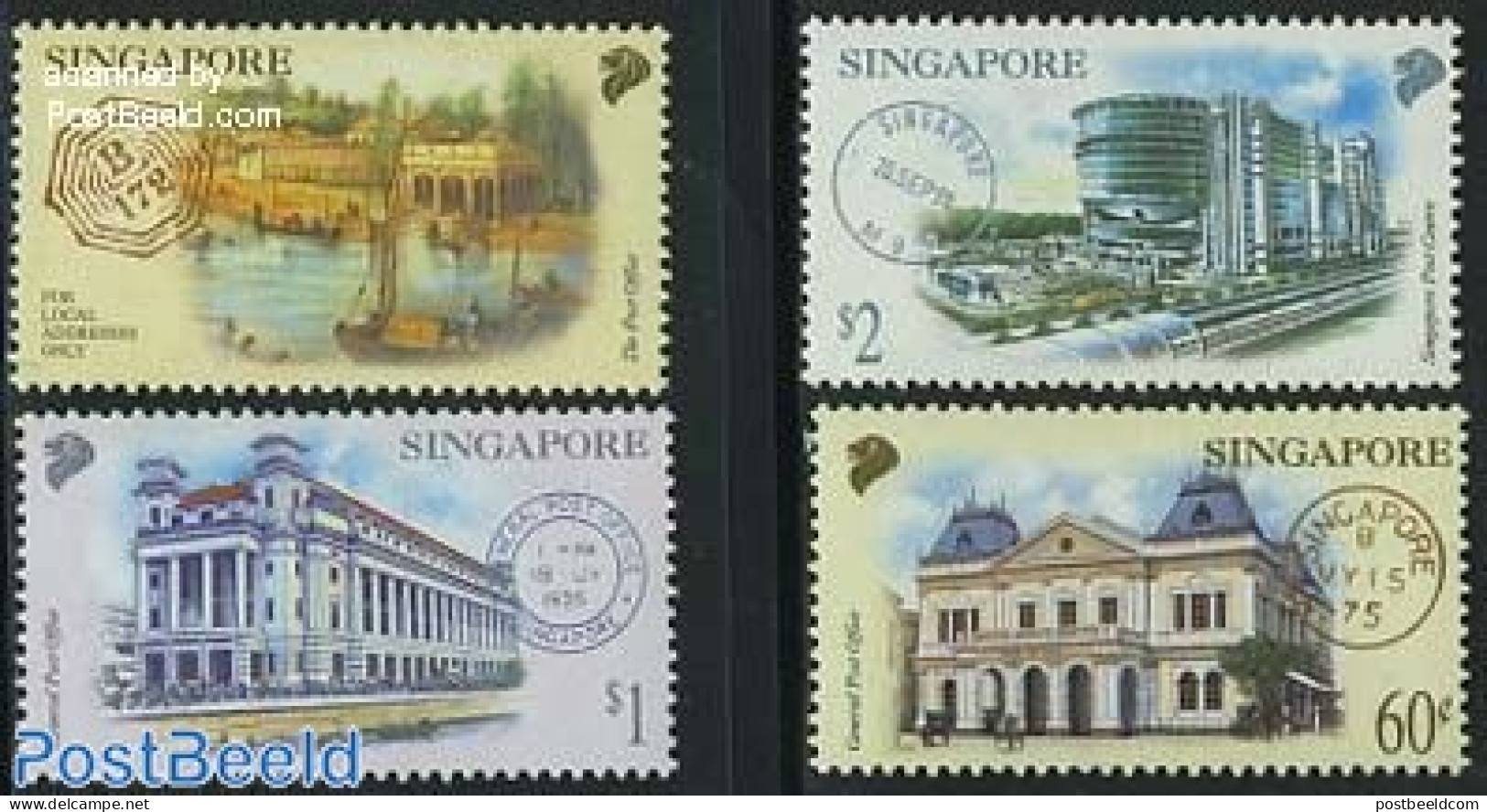 Singapore 2000 Postal Center 4v, Mint NH, Post - Posta