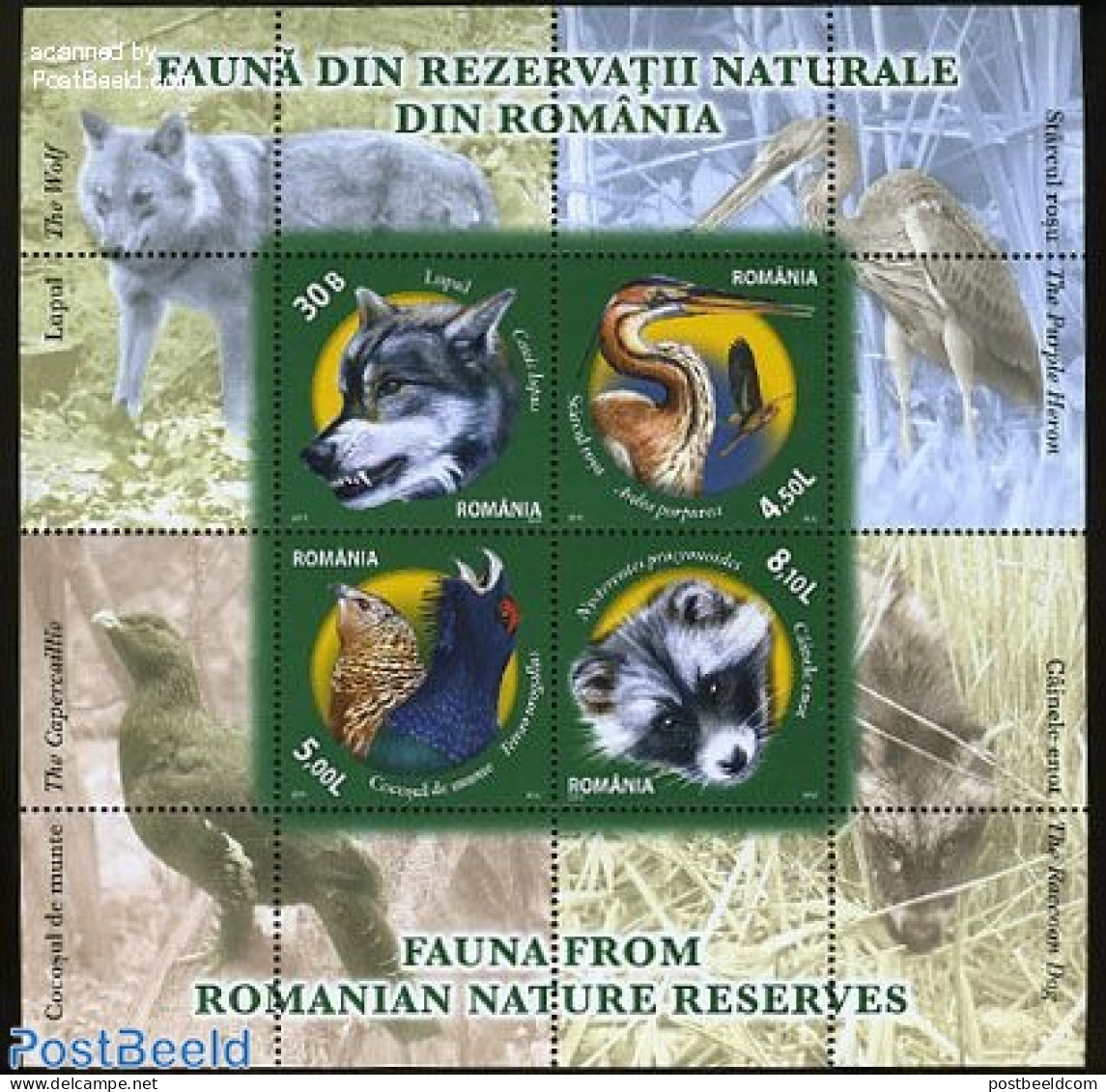 Romania 2011 Fauna From Nature Reserves 4v M/s, Mint NH, Nature - Animals (others & Mixed) - Birds - Nuovi