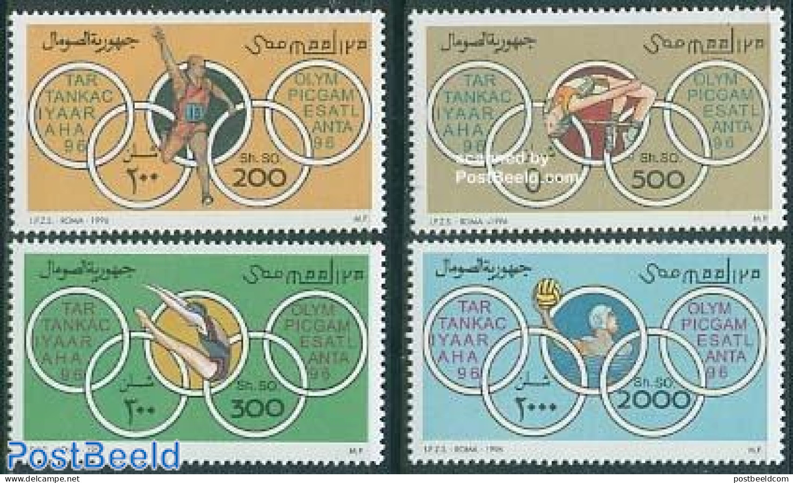 Somalia 1996 Olympic Games Atlanta 4v, Mint NH, Sport - Athletics - Olympic Games - Athletics