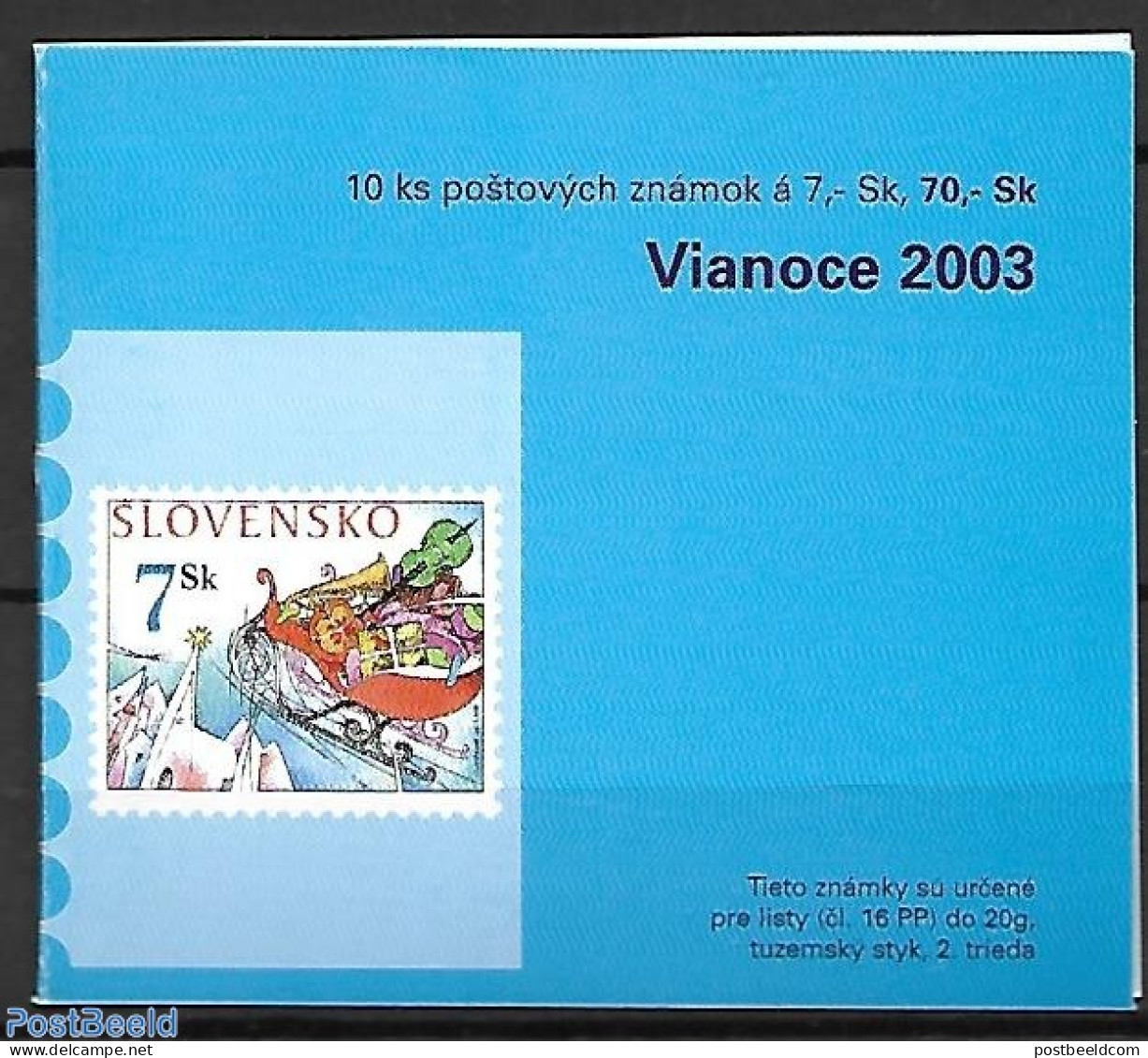 Slovakia 2003 Christmas Booklet, Mint NH, Religion - Christmas - Stamp Booklets - Neufs