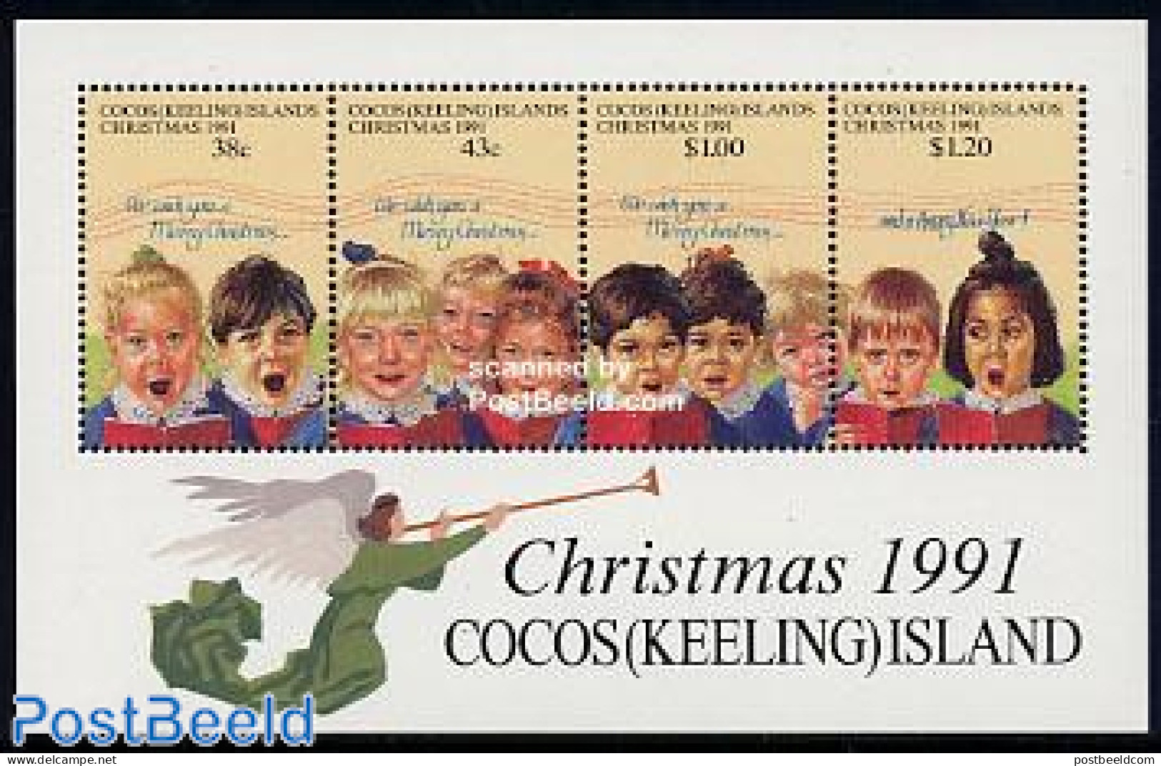 Cocos Islands 1991 Christmas S/s, Mint NH, Religion - Christmas - Noël